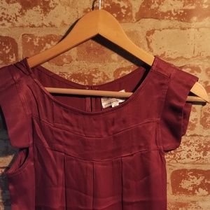 Womens satin top short sleeved